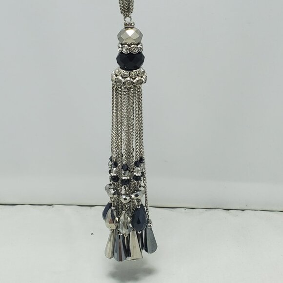 ALI khan uber statement pendant neck in faceted donut crystals and glass beads - Picture 9 of 13